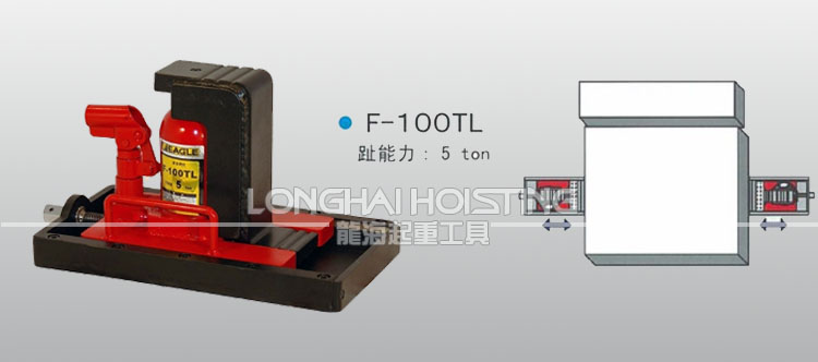 鷹牌EAGLE F-100TL帶滑臺爪式千斤頂