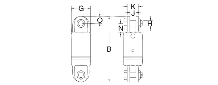 S-2 Crosby萬向起重接頭尺寸