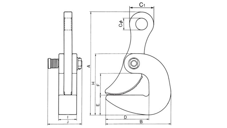 CH-N三木水平吊鉗尺寸