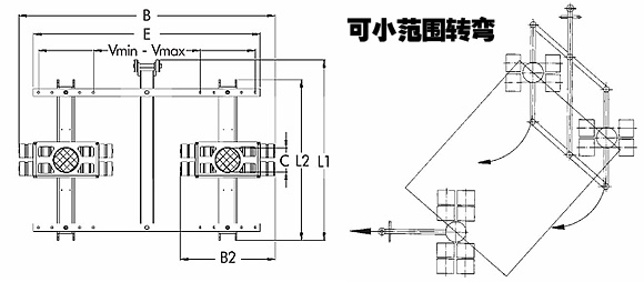 JTLB6K帶框架搬運小坦克尺寸