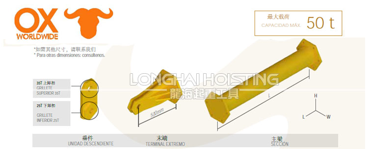 50噸吊梁尺寸圖