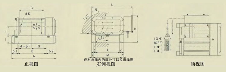 日本FUJI SX鋁合金卷?yè)P(yáng)機(jī)尺寸圖