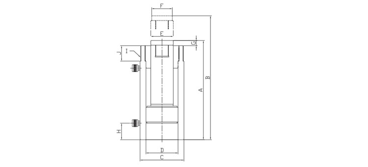 TONNERS DRW雙作用分離式千斤頂尺寸圖