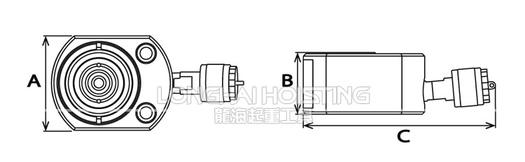 鷹牌薄型二段式千斤頂尺寸