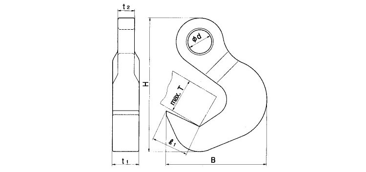 C型大型鋼管掛鉤尺寸